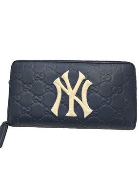 Gucci Guccissima Wallet Yankees Collaboration Navy